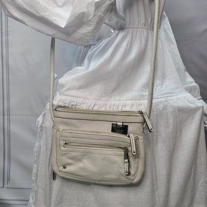 Tignanello Crossbody purse, Off White Pebble Leather